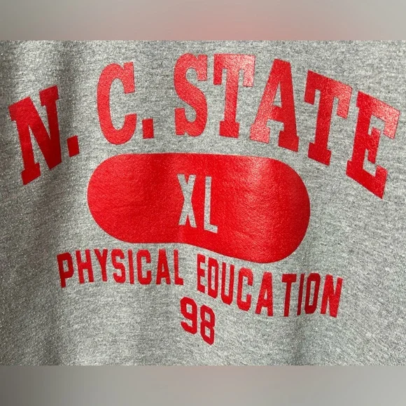Russell Athletic NC State Wolfpack Vintage Gray Crew Sweatshirt - Picture 3 of 8